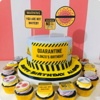 Signs Quarantine Custom Cake