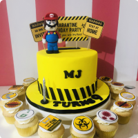 Mario Quarantine Custom Cake