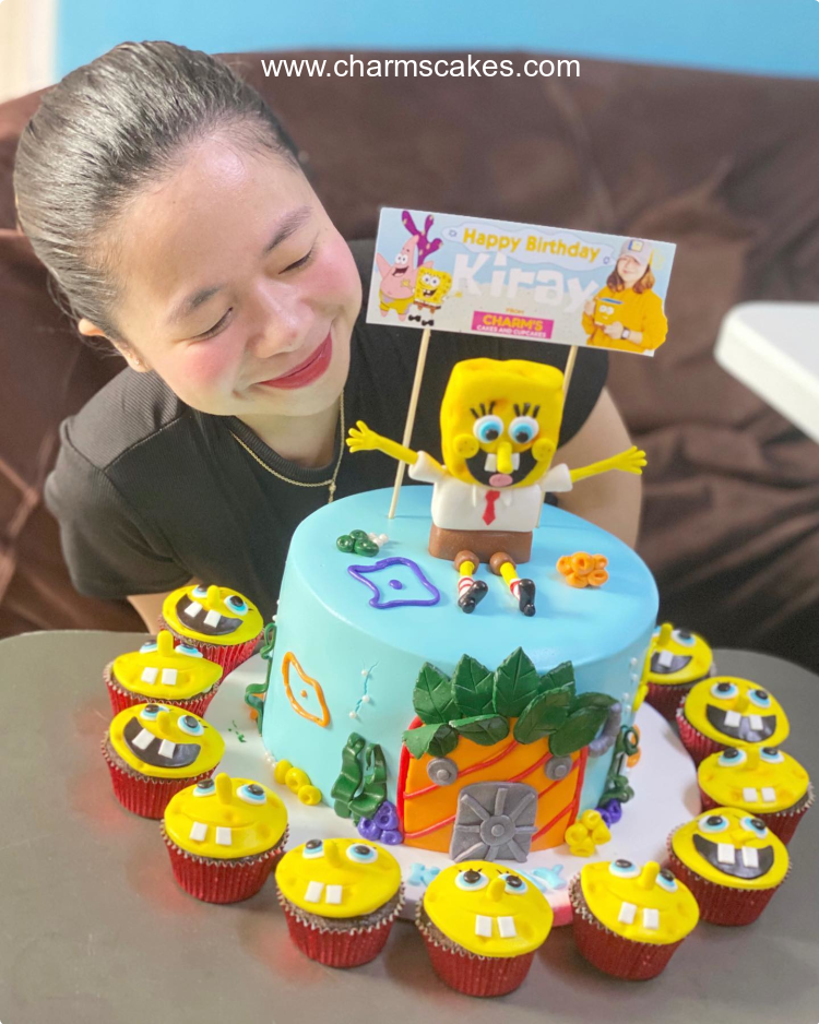 Fondant Tiered Sponge Bob Birthday Cake – Danville, KY | The Twisted Sifter