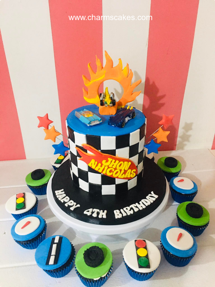 Nicolas Hot Wheels Car Custom Cake