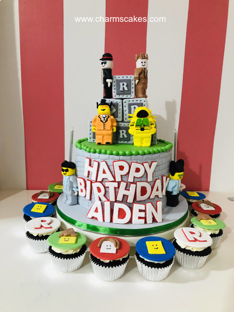 Charm S Cakes Aiden S Custom Cake - roblox images for cakes