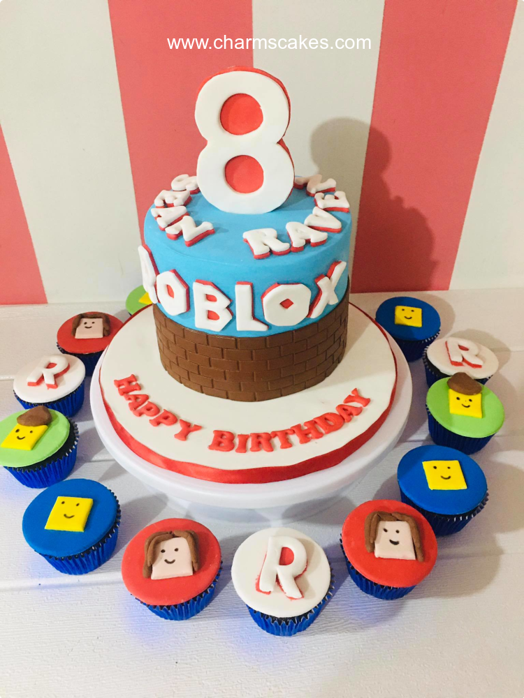 Raven's 8th Birthday Roblox Custom Cake