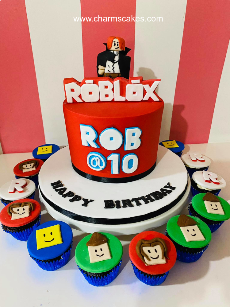Rob @ 10 Roblox Custom Cake
