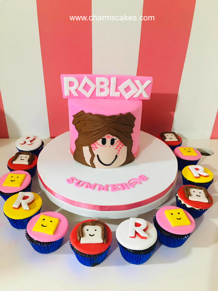 Summer Roblox Custom Cake