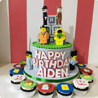 roblox birthday party cake