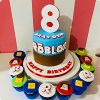 Charm S Cakes Roblox Custom Cakes - roblox cake ideas boy