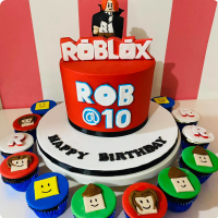 Rob @ 10 Roblox Custom Cake