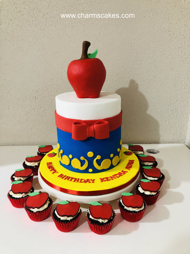 Red Apple snow white Custom Cake