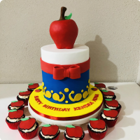 Red Apple snow white Custom Cake