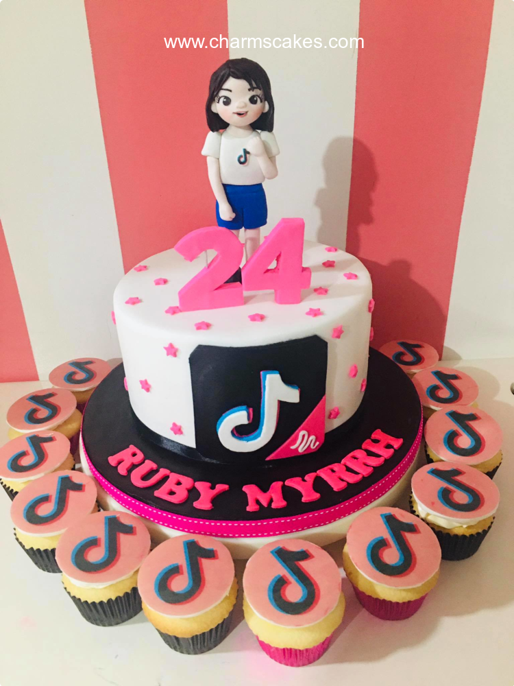 Tiktok Social Media Custom Cake