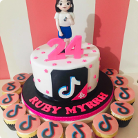 Tiktok Social Media Custom Cake