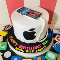 Apple Social Media Custom Cake