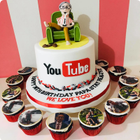 Youtube Social Media Custom Cake