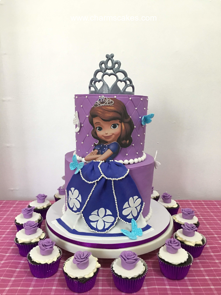 Crown Sofia The First Custom Cake