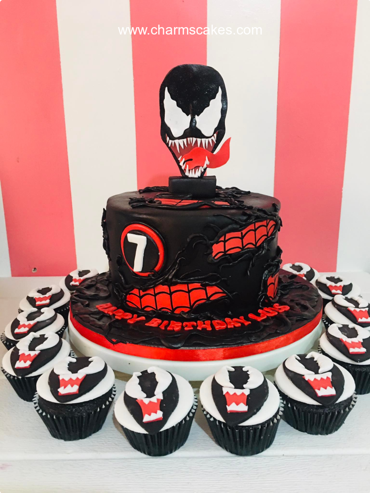 Venom Birthday Cake - YouTube