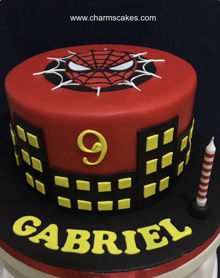 Spider Man (Gabriel) Spiderman Custom Cake