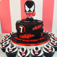 Venom Spiderman Custom Cake