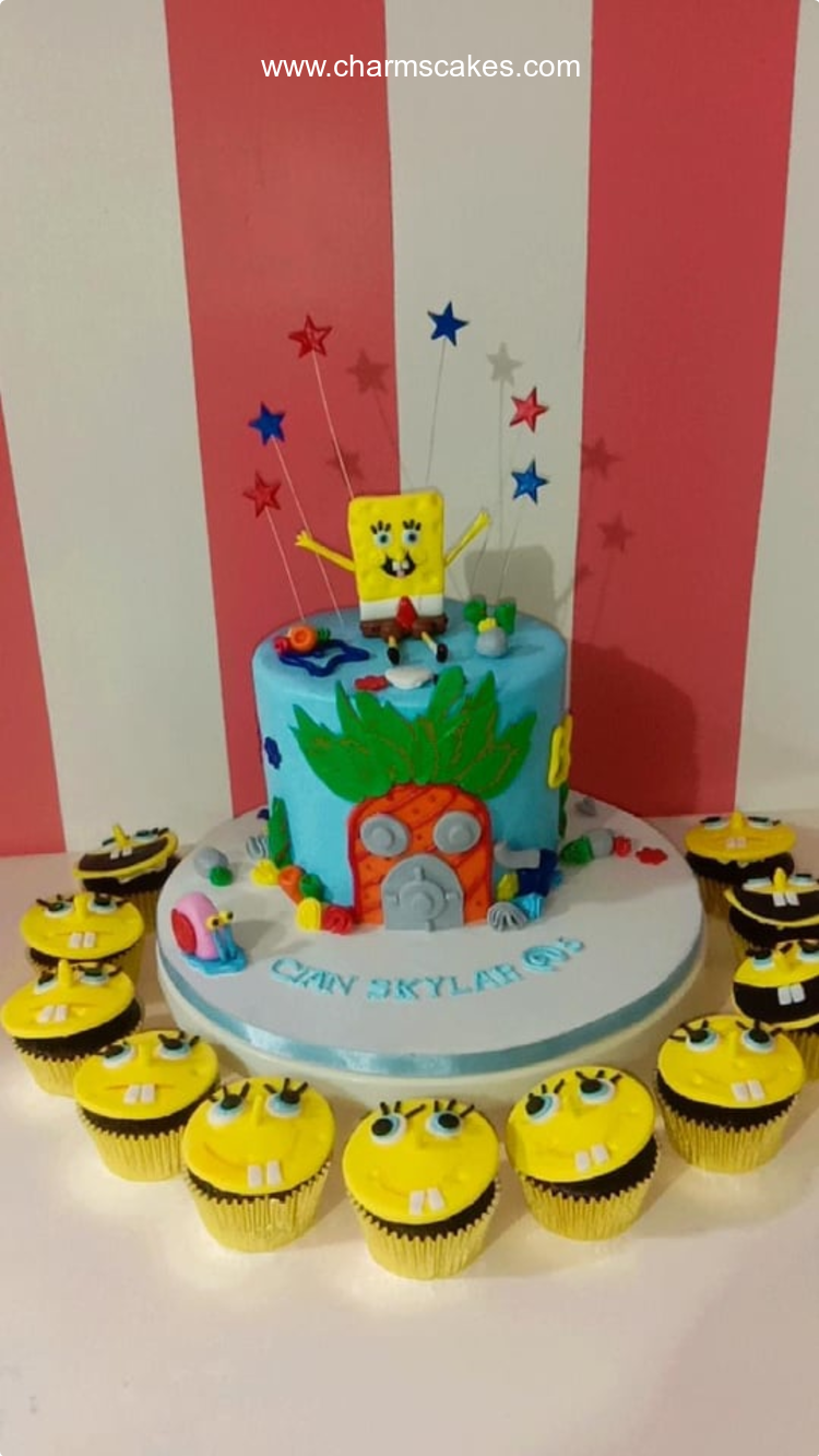 Skylar Sponge Bob Custom Cake