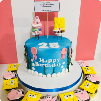 Spongebob @ 25 Sponge Bob Cake