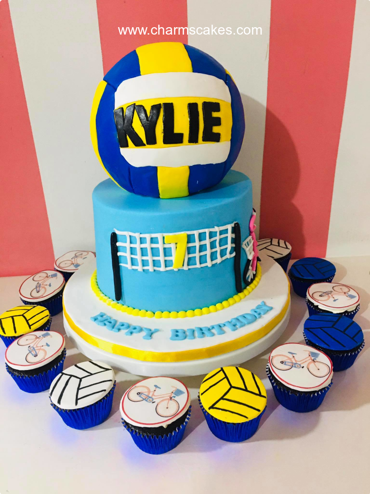Kylie Volleyball Sports Theme Custom Cake