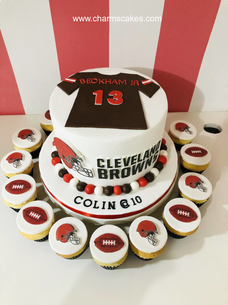 Cleveland Browns cake  Football cake, Cake, Cake decorating