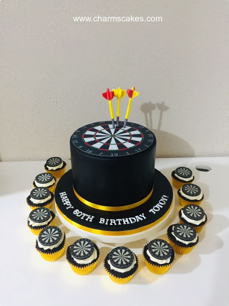Dart Board Sports Theme Custom Cake