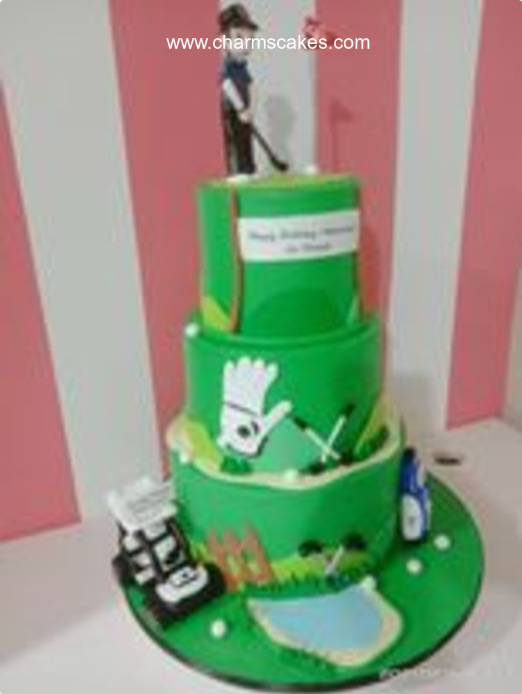 Pro Golf Sports Theme Custom Cake