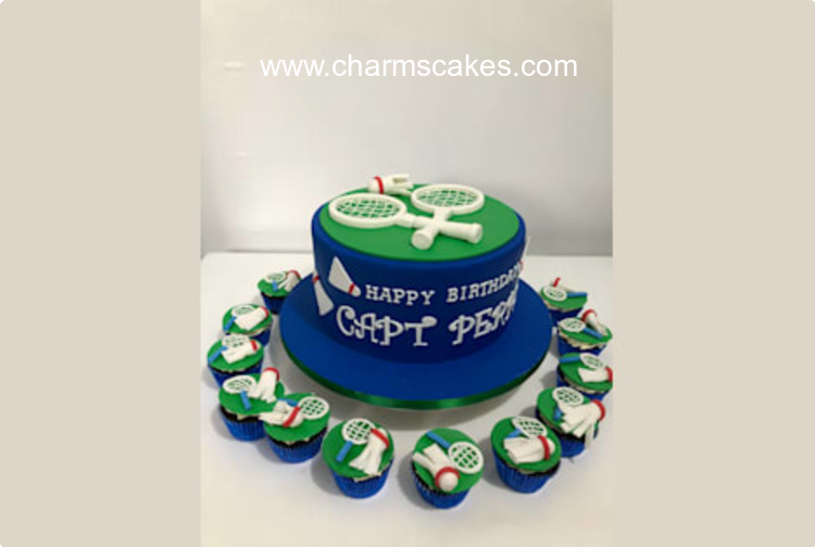 Badminton Sports Theme Custom Cake