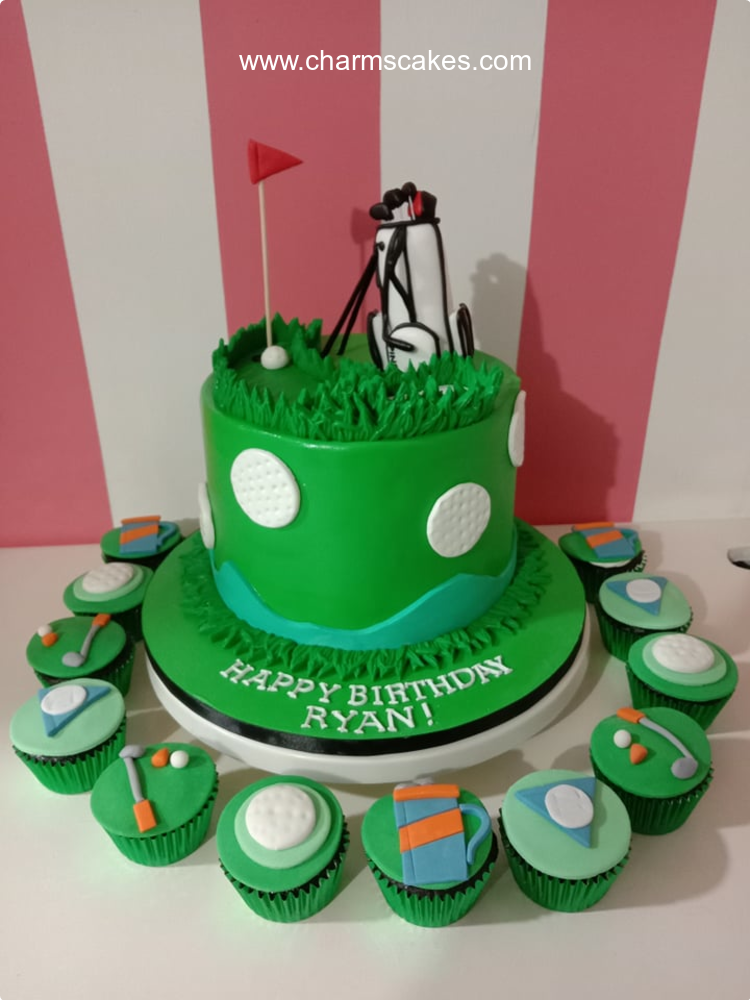 Golf Club Sports Theme Custom Cake