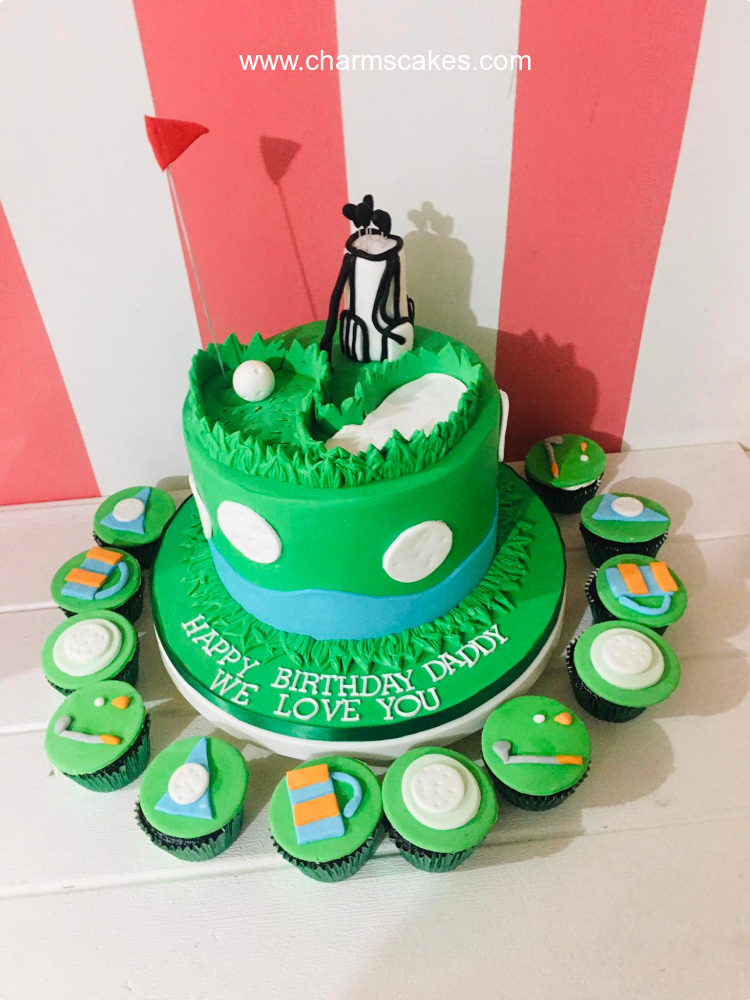 Daddy's Golf Sports Theme Custom Cake