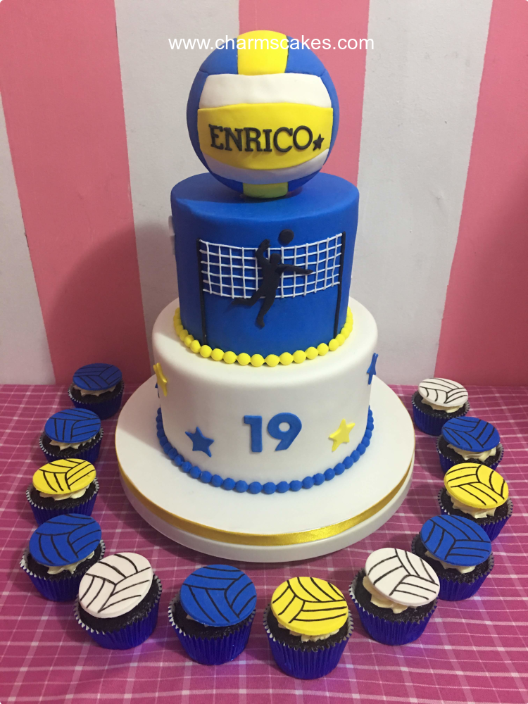 Volleyball Sports Theme Custom Cake