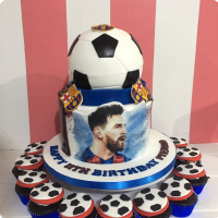 Lionel Messi's Sports Theme Custom Cake