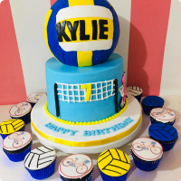 Kylie Volleyball Sports Theme Custom Cake