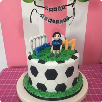 Soccer Sports Theme Custom Cake