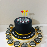 Dart Board Sports Theme Custom Cake