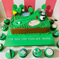 Golf Course Sports Theme Custom Cake