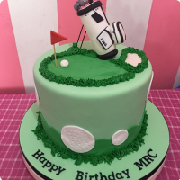 Golf Set Sports Theme Custom Cake