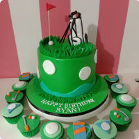 Golf Club Sports Theme Custom Cake