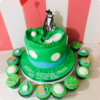 Daddy's Golf Sports Theme Custom Cake