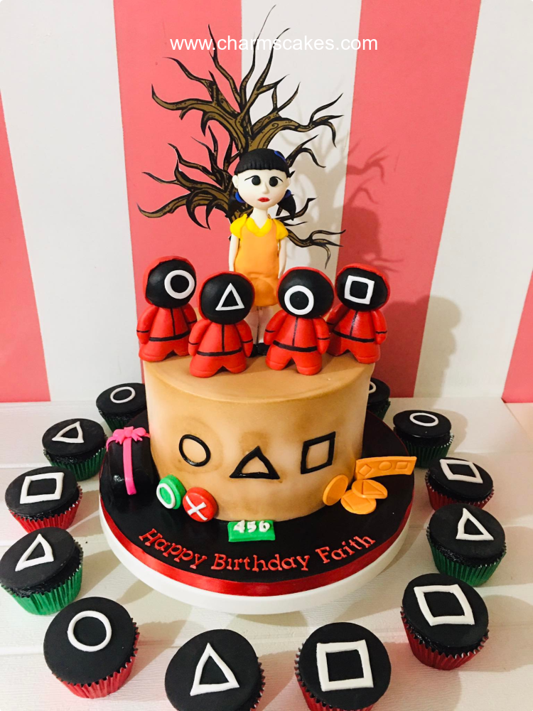 Faith Squid Game Custom Cake