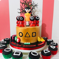 Sabrina Squid Game Custom Cake