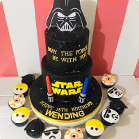 Laser Swords Star Wars Custom Cake