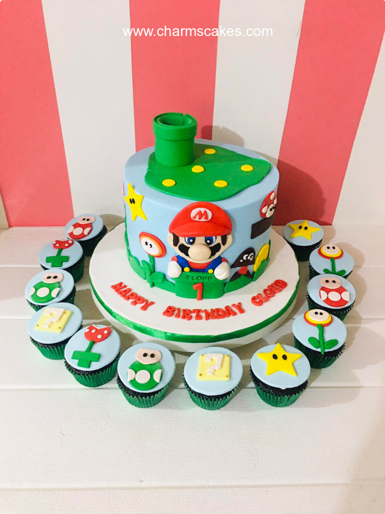 Cloud Super Mario Custom Cake