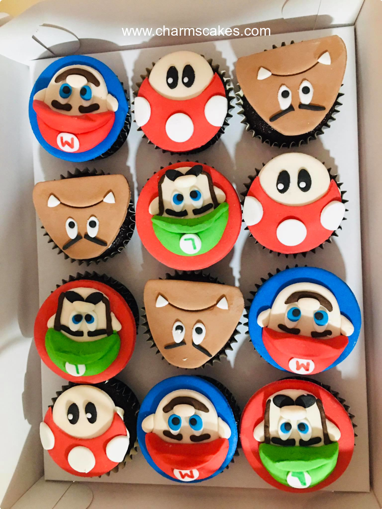 12 Mario Cupcakes Super Mario Custom Cake