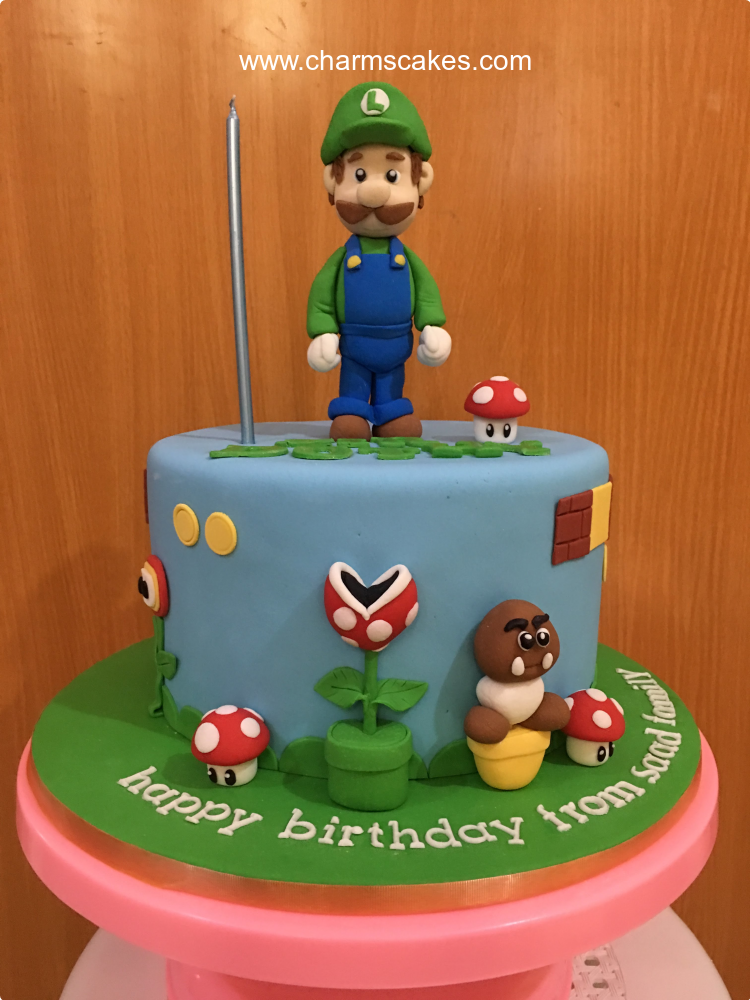 Super Mario Luigi Super Mario Custom Cake