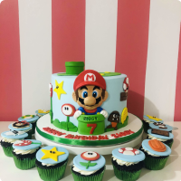 Mario's Tunnel Super Mario Custom Cake