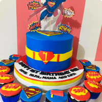 Wanors Vanilla Superman Photo Cake, Packaging Type: Box