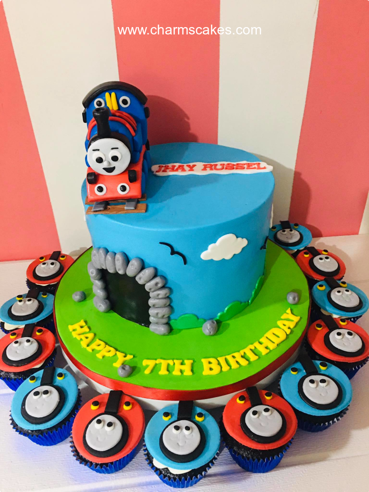 Russel's Thomas Train Custom Cake