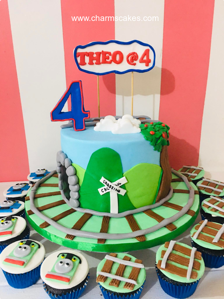 Theo's Thomas Train Custom Cake