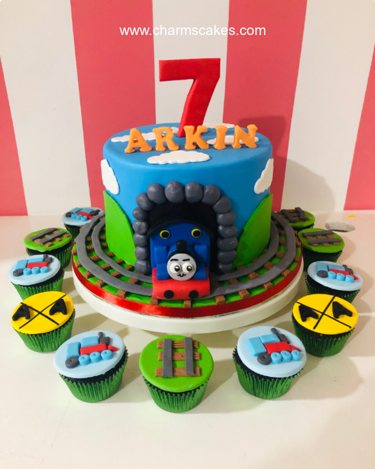 Foret Blanc | Artisan Cakes | French Cakes & Pastry | Designer Cakes |  Chocolate Pinata | Macaron | Flowers & Balloon | Gifts | Occasion Birthday  for Kids Thomas Friend Train Cake